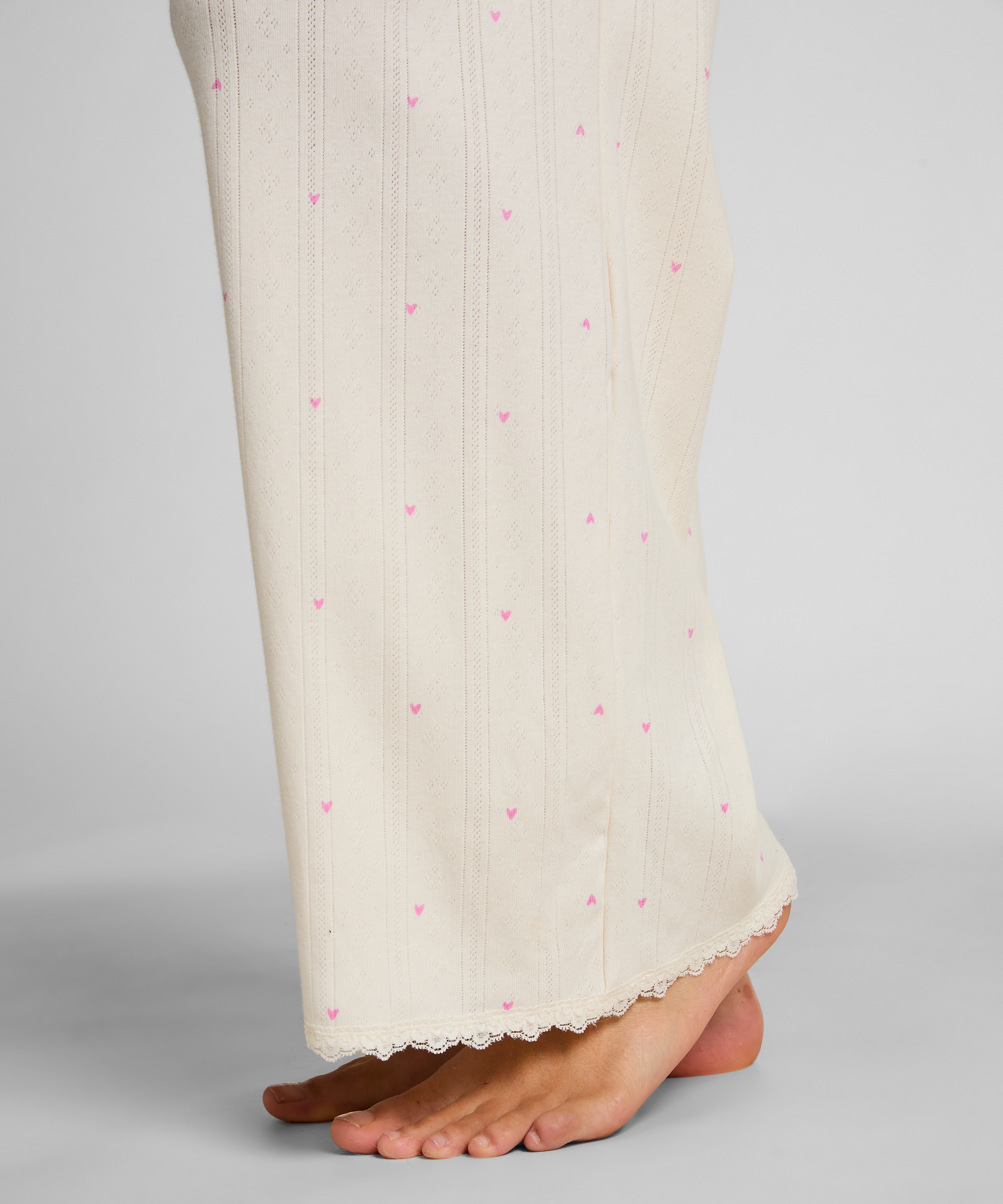 Spodnie Pointelle, Biały, main