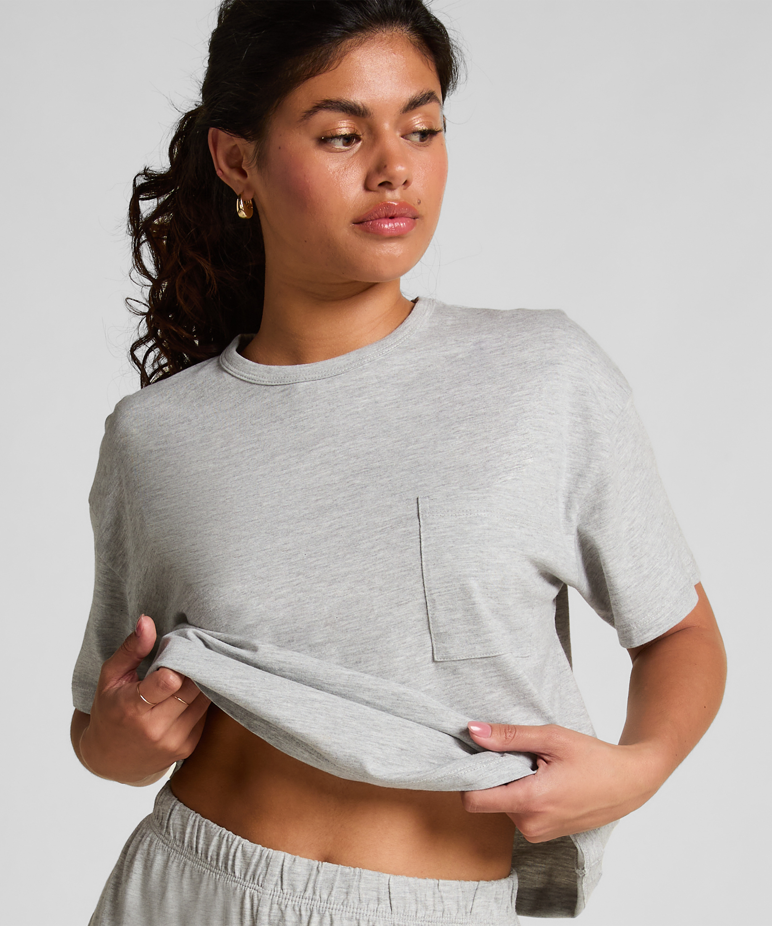 Zestaw piżamowy, Szary, main