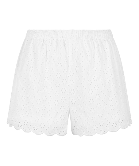 Szorty Broiderie Anglaise, Biały