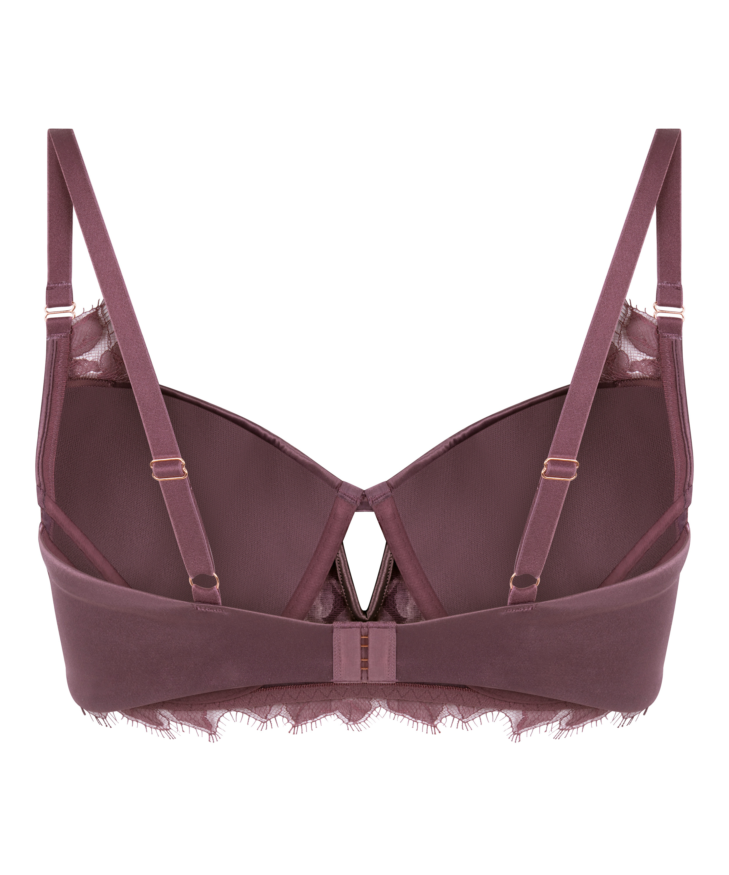 Biustonosz Malou z Fiszbinami i Wyści&oacute;łką - Luksusowa Koronka, Fioletowy, main