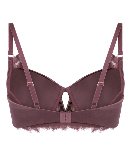 Biustonosz Malou z Fiszbinami i Wyści&oacute;łką - Luksusowa Koronka, Fioletowy