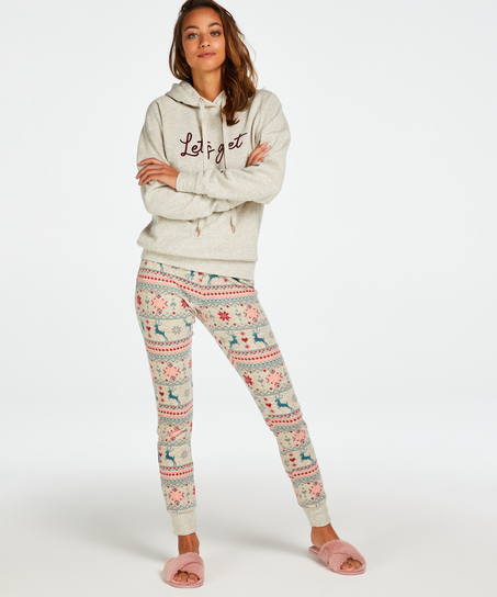 Bluza z kapturem i długim rękawem, Beżowy