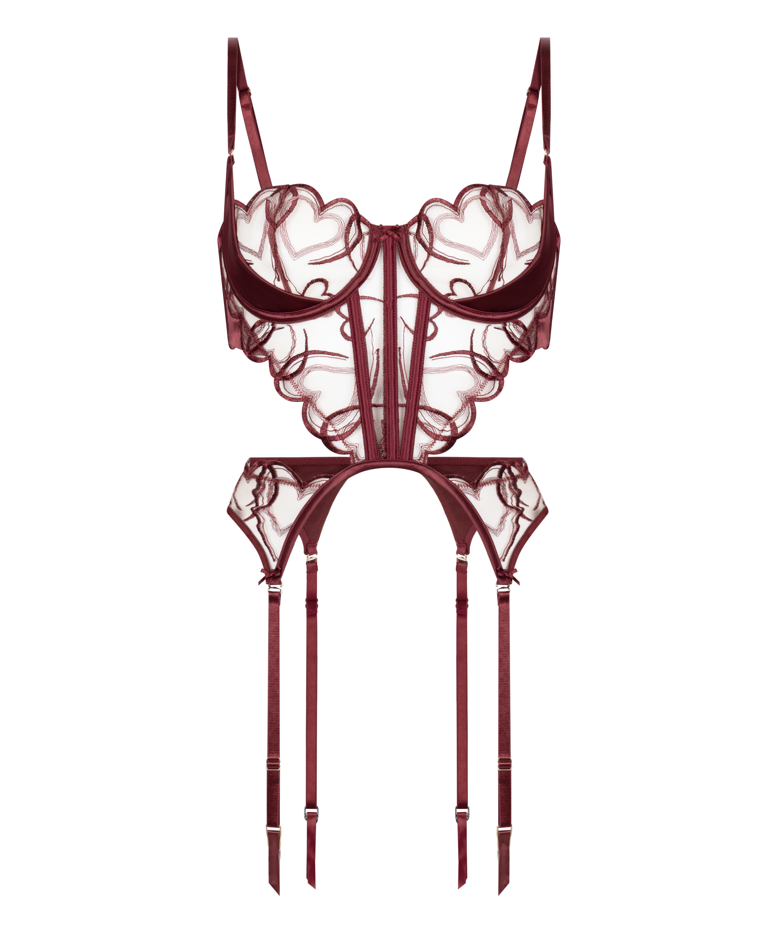 Gorset Olivia, Czerwony