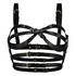 Biustonosz bralette ze sztucznej sk&oacute;ry, Czarny