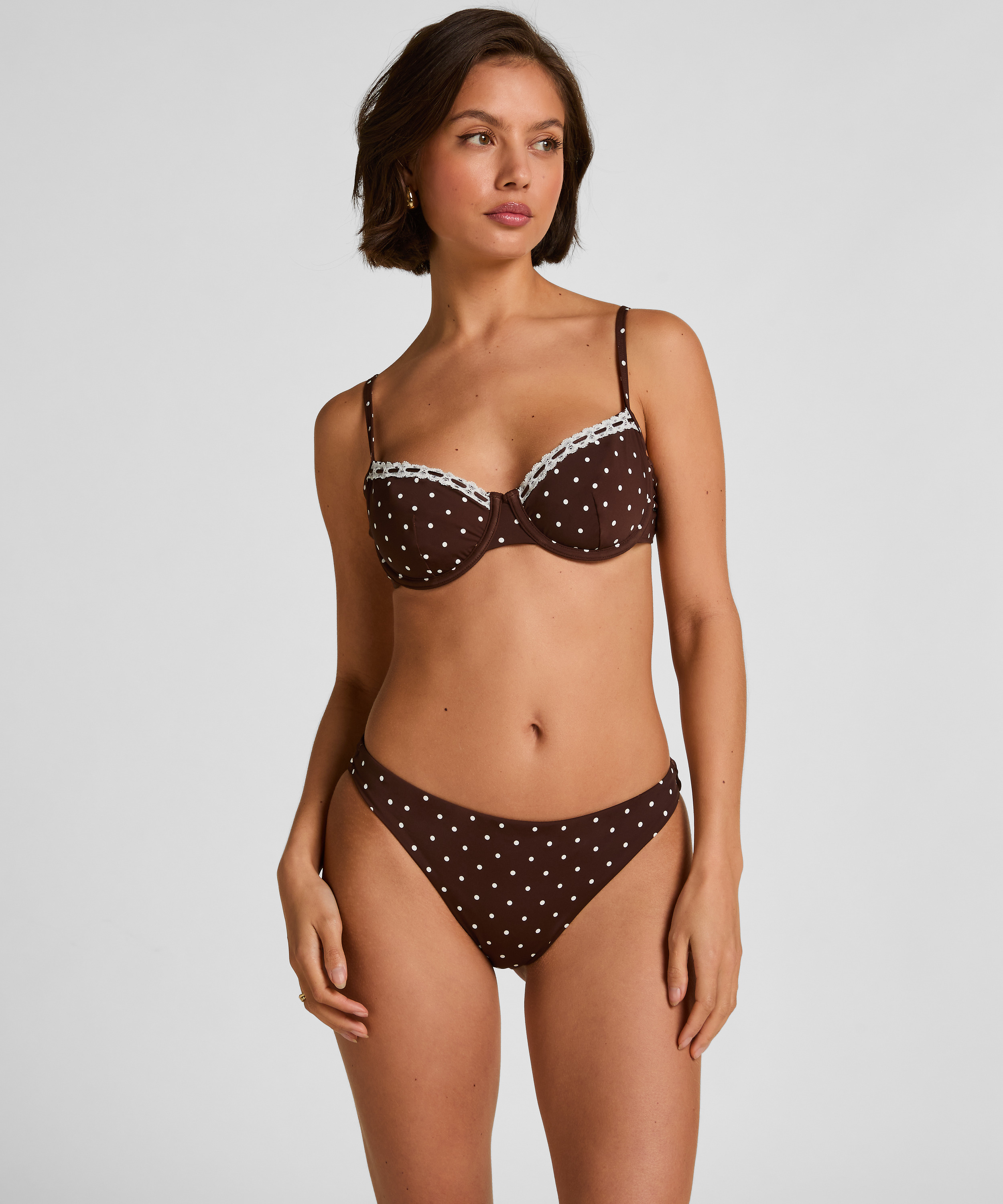 Figi Bikini Highleg Algarve, Brązowy, main