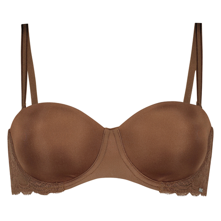 Angie Padded Strapless Underwired Bra, Brązowy
