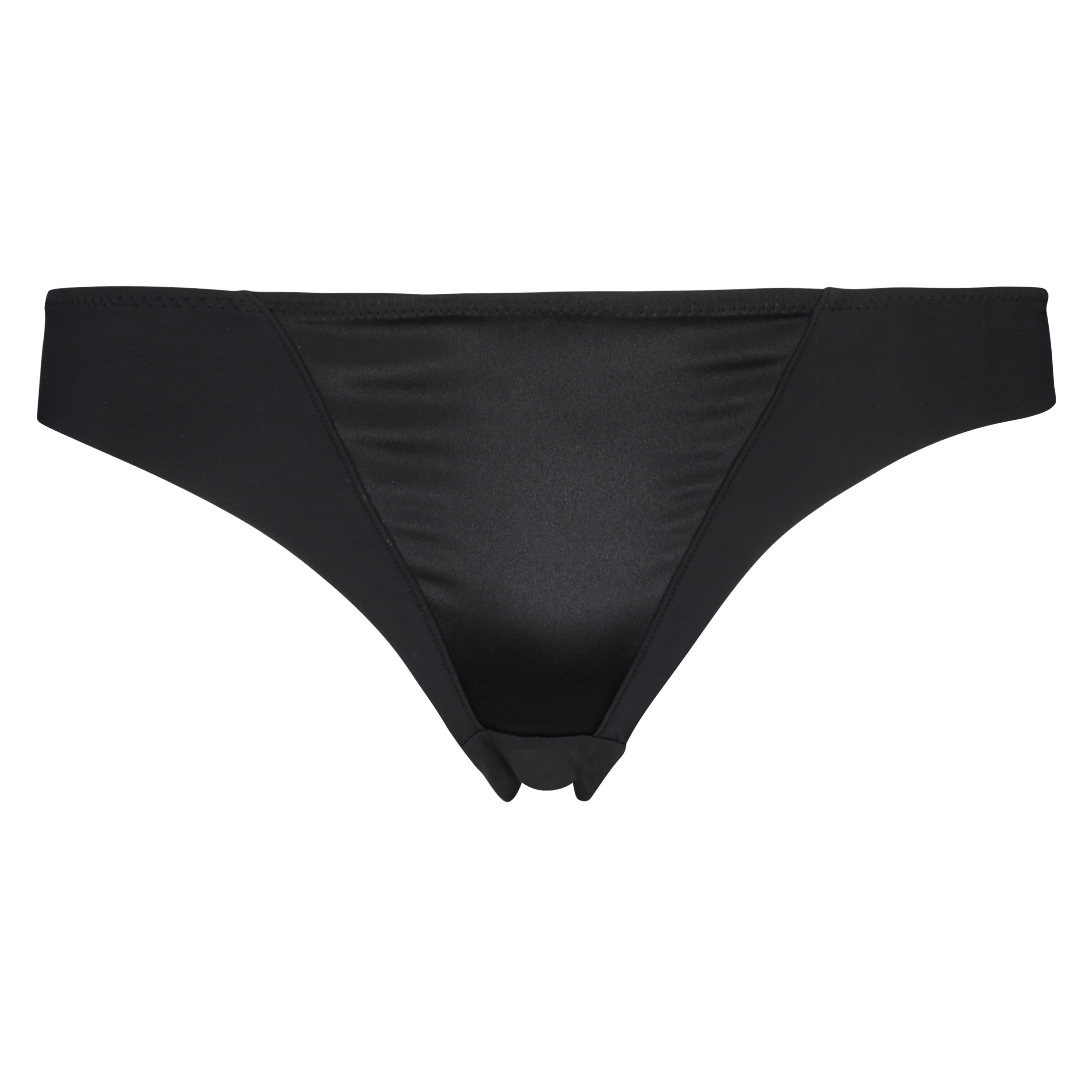 Satin fleece thong, Czarny, main