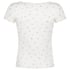 Koszulka Piżamowa Daisy Pointelle, Biały