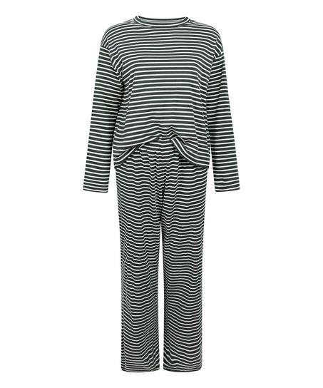 Zestaw piżamowy z bawełny dżersejowej, Zielony