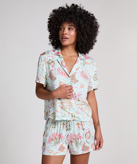 Satynowa narzutka, Zielony