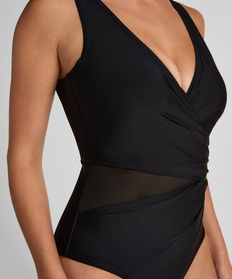 Kostium kąpielowy Shaping Shell Mesh, Czarny