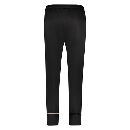 Satin Pyjama Pants Bow, Czarny