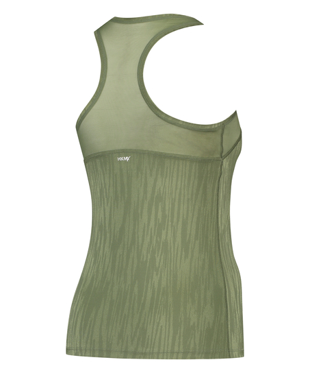 Sportowy tank top slim fit HKMX, Zielony