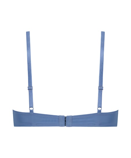 ﻿Biustonosz usztywniany z fiszbinami Plunge, Niebieski