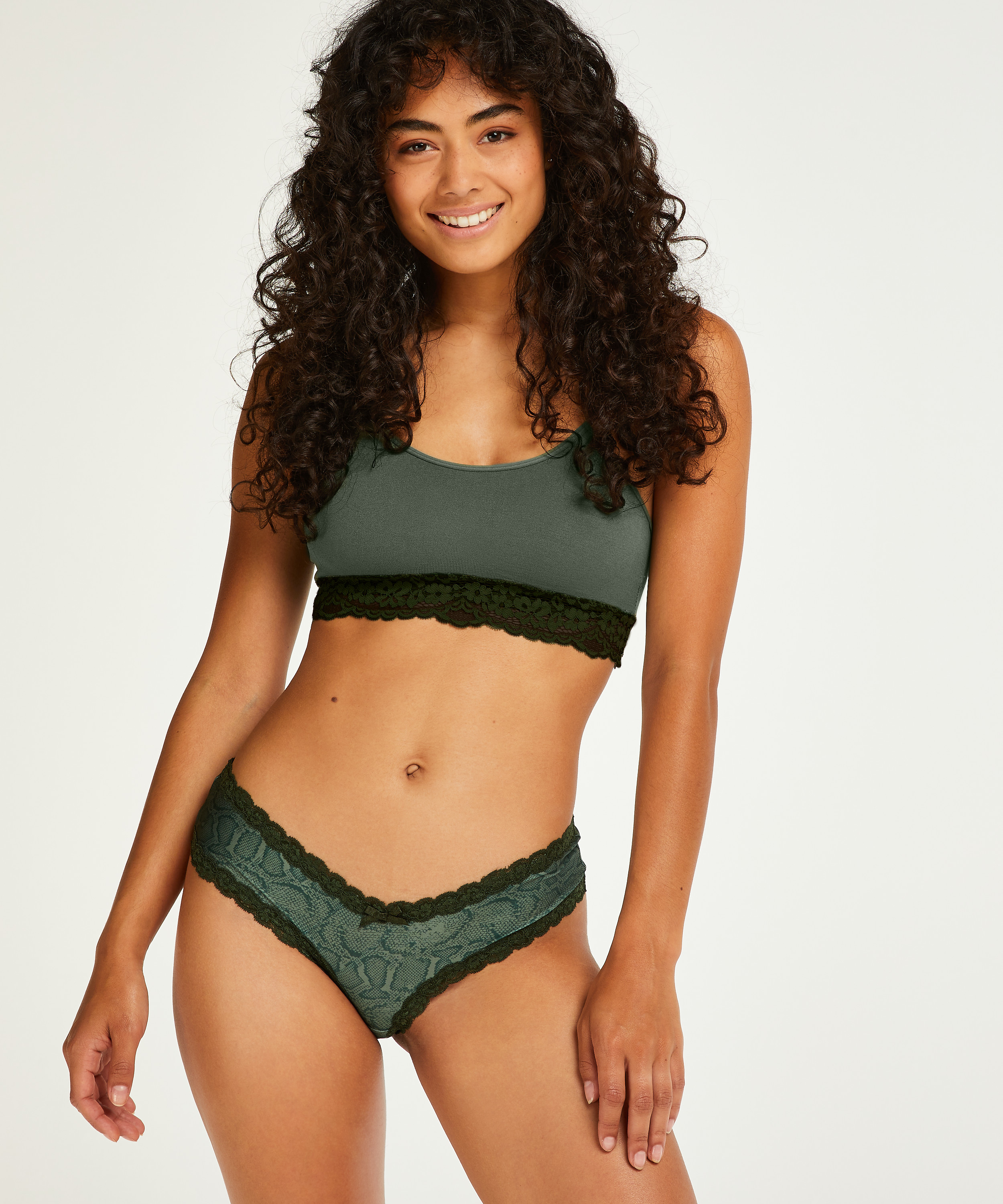 Brazyliany V-shape Mesh, Zielony, main