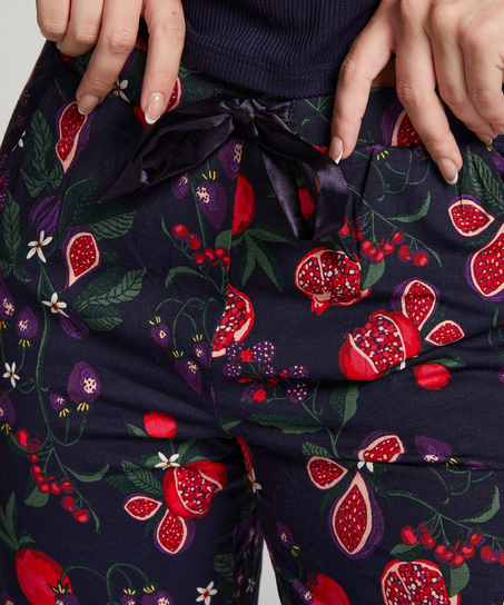 Spodnie piżamowe z dżerseju, Niebieski