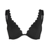 Scallop biustonosz bikini bez wkładek z fiszbinami, Czarny
