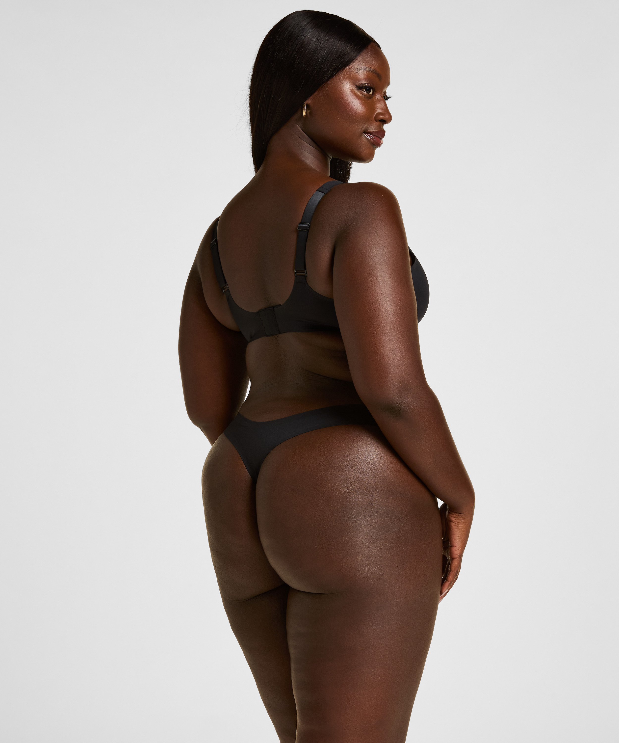 Super Comfort Stringi, Czarny, main