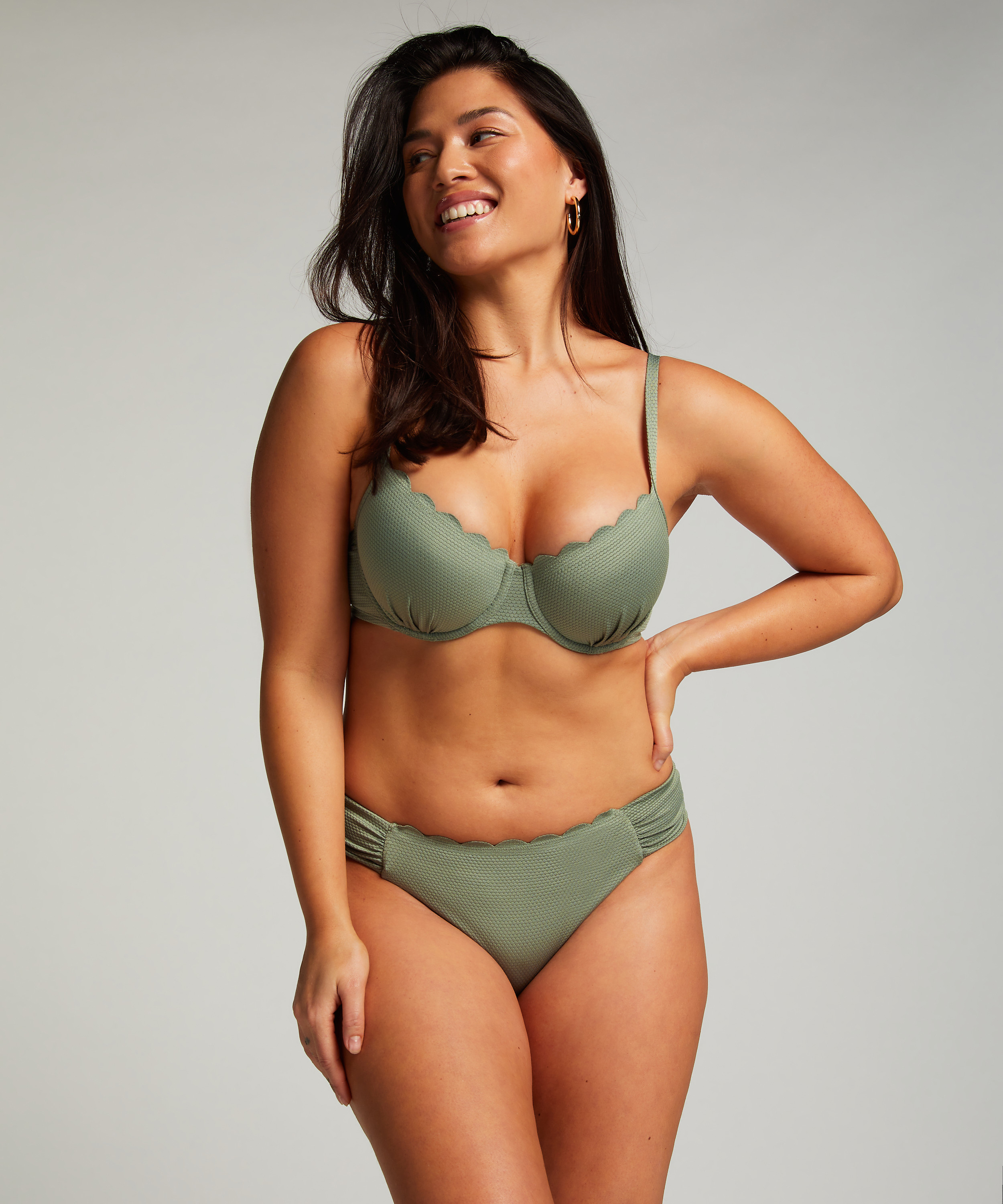 Majtki Bikini Rio Scallop, Zielony, main