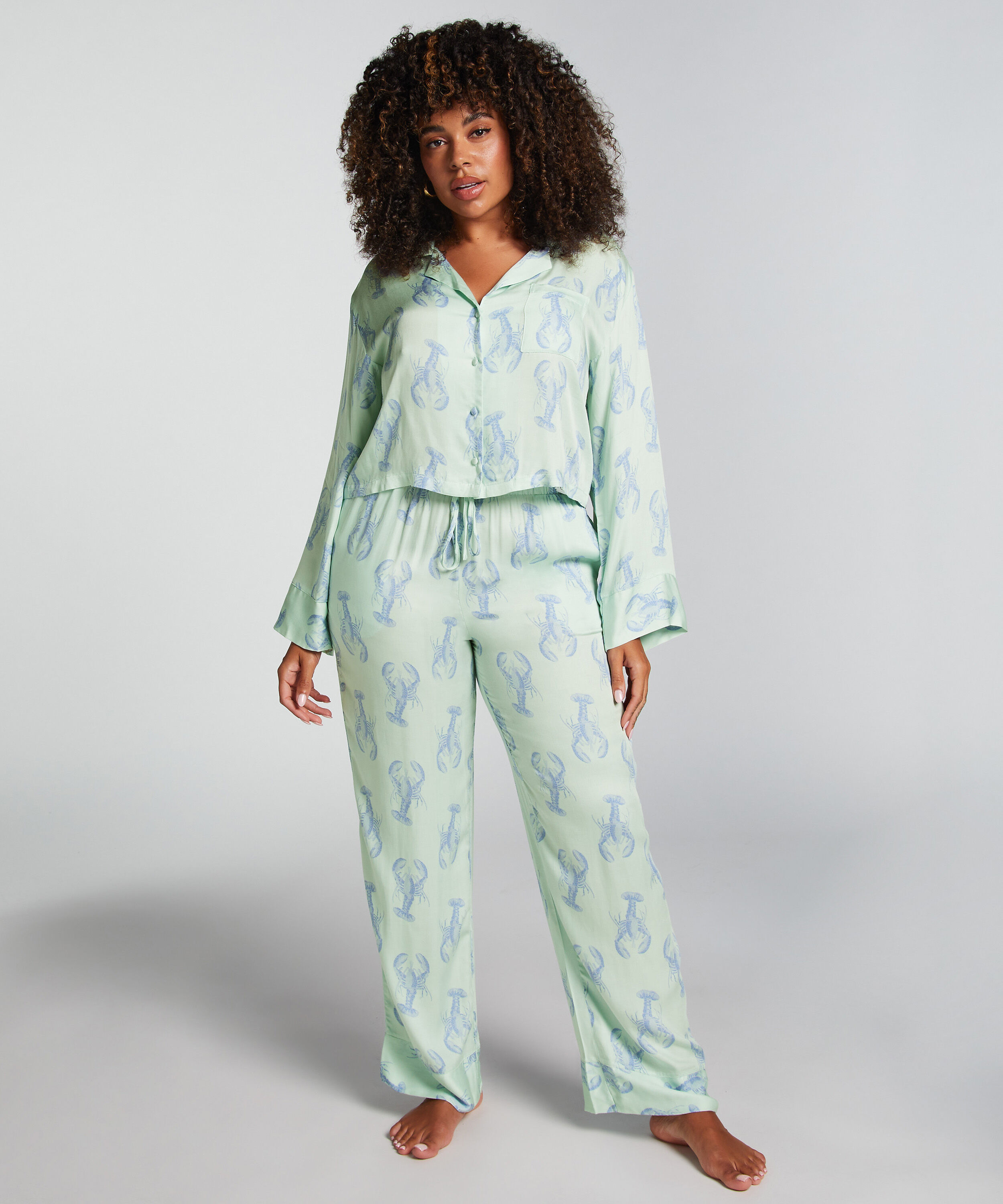 Spodnie z satyny, Zielony