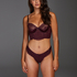 Nadia Padded Underwired Demi-Cup Bra, Czerwony