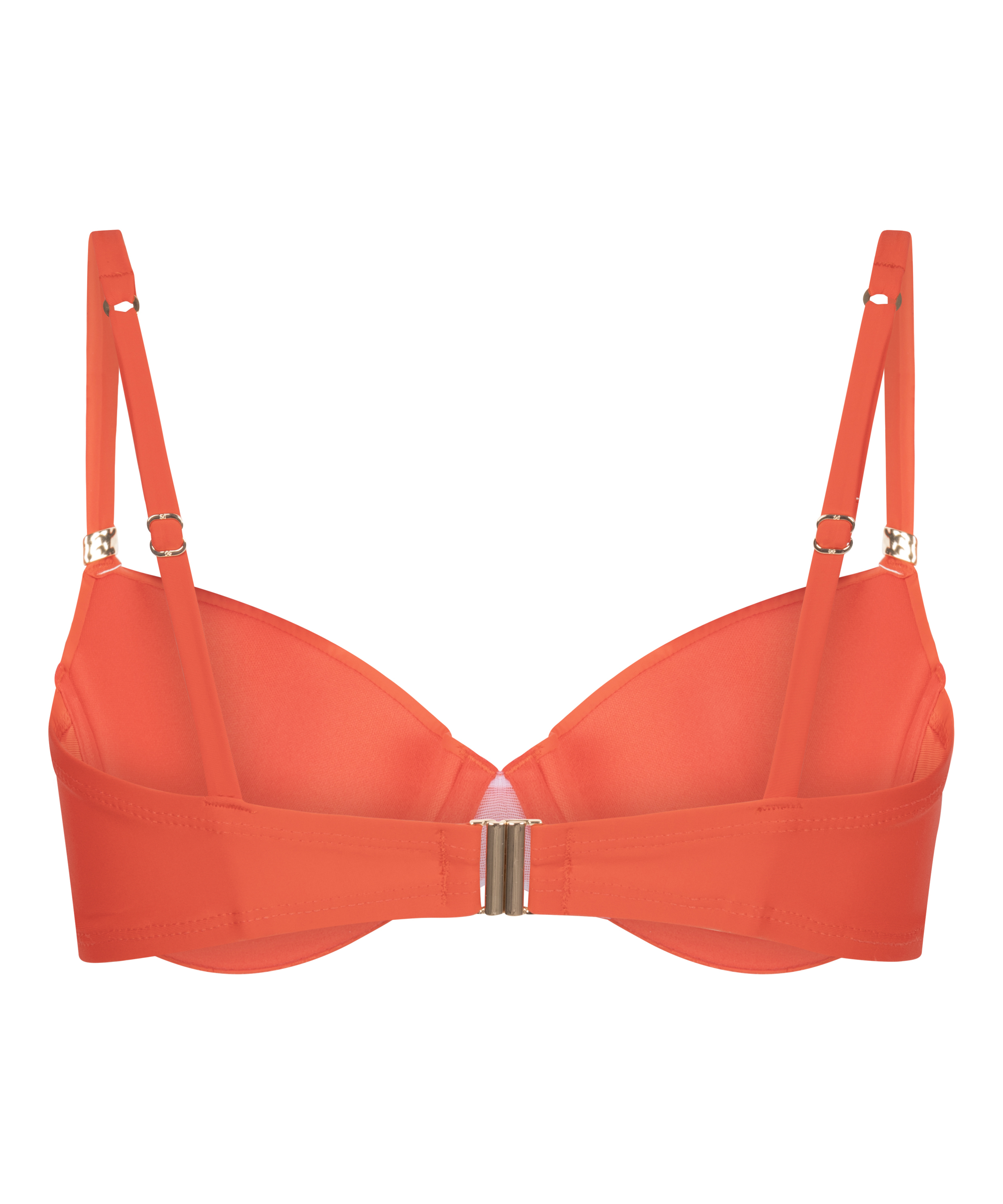 Luksusowy Biustonosz Bikini z Fiszbinami i Wkładkami, Czerwony, main