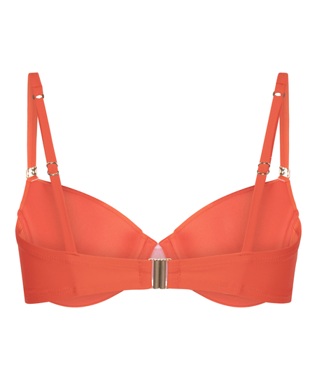 Luksusowy Biustonosz Bikini z Fiszbinami i Wkładkami, Czerwony