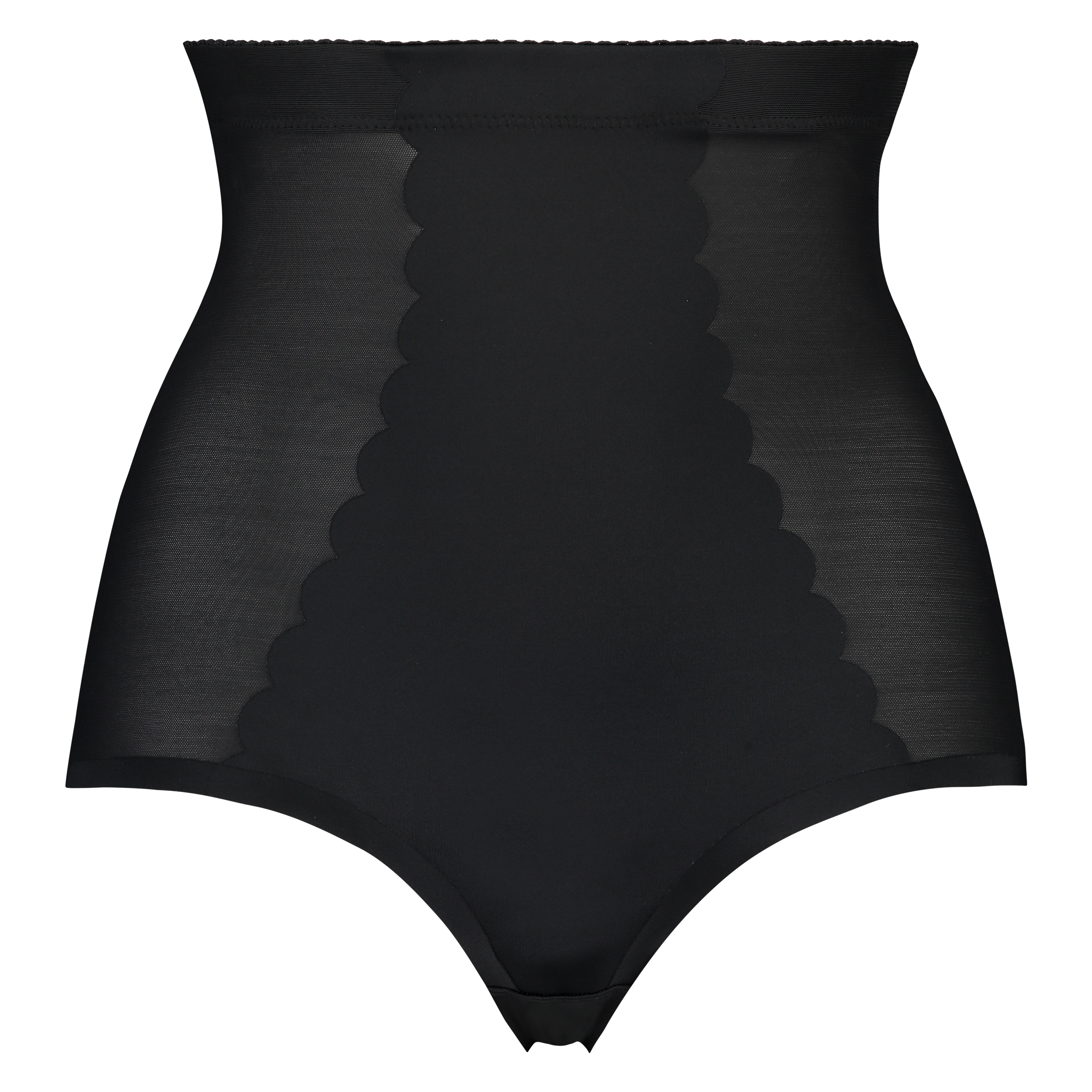 Sculpting scallop high waisted brief - Level 3, Czarny, main