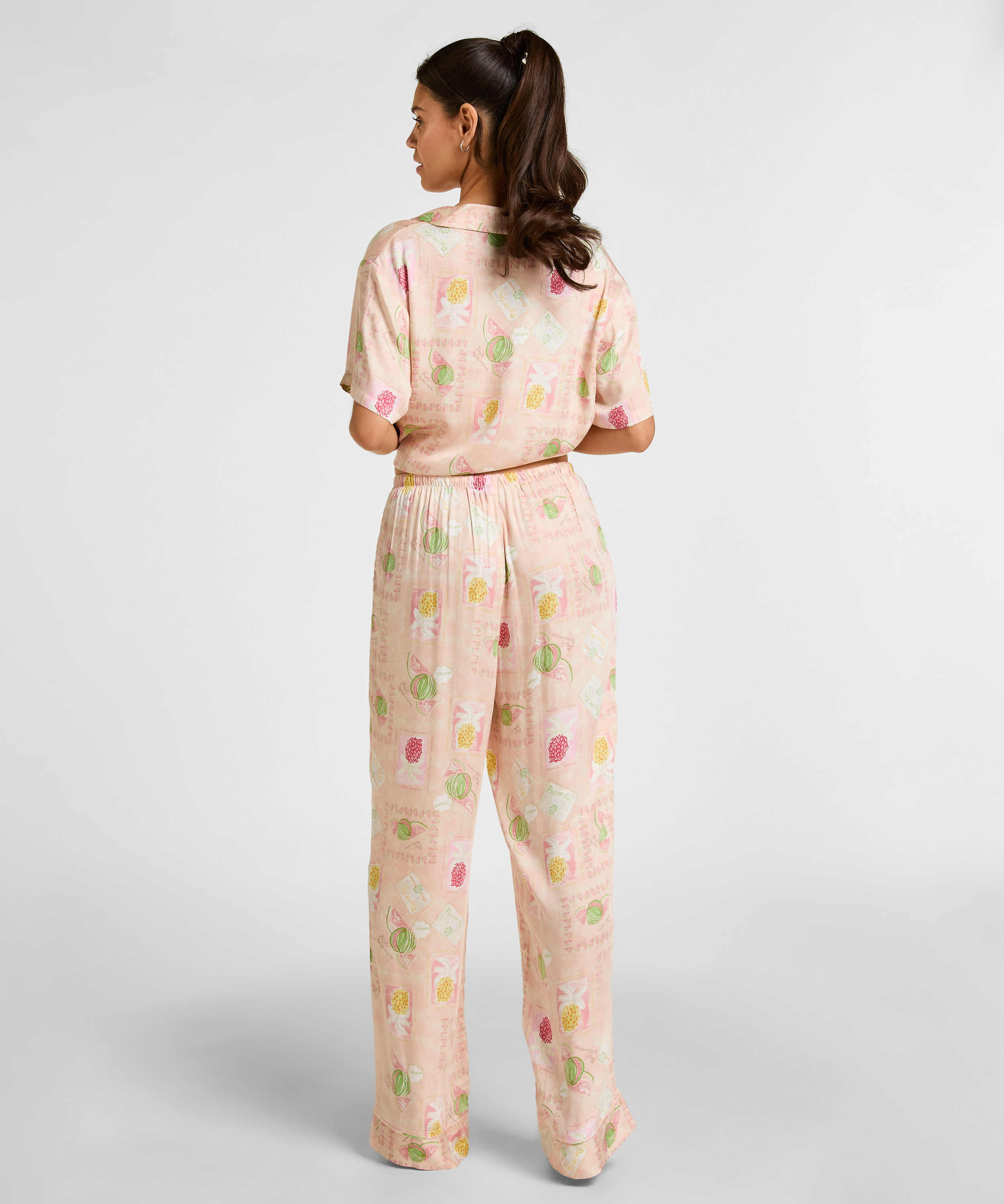 Spodnie z satyny, Pomarańczowy, main