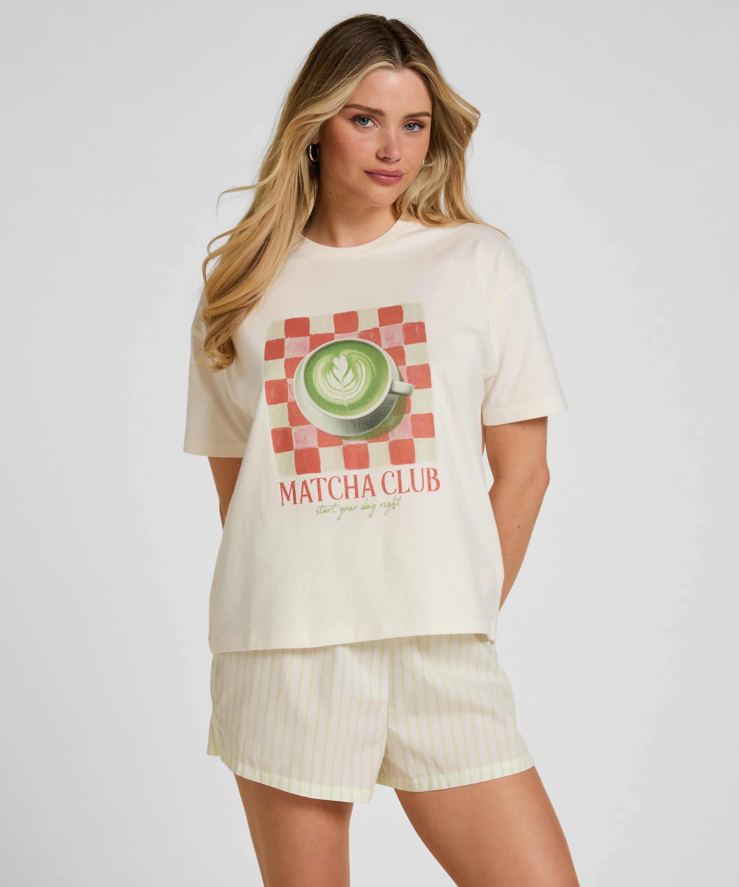 T-shirt z Nadrukiem, Biały, main