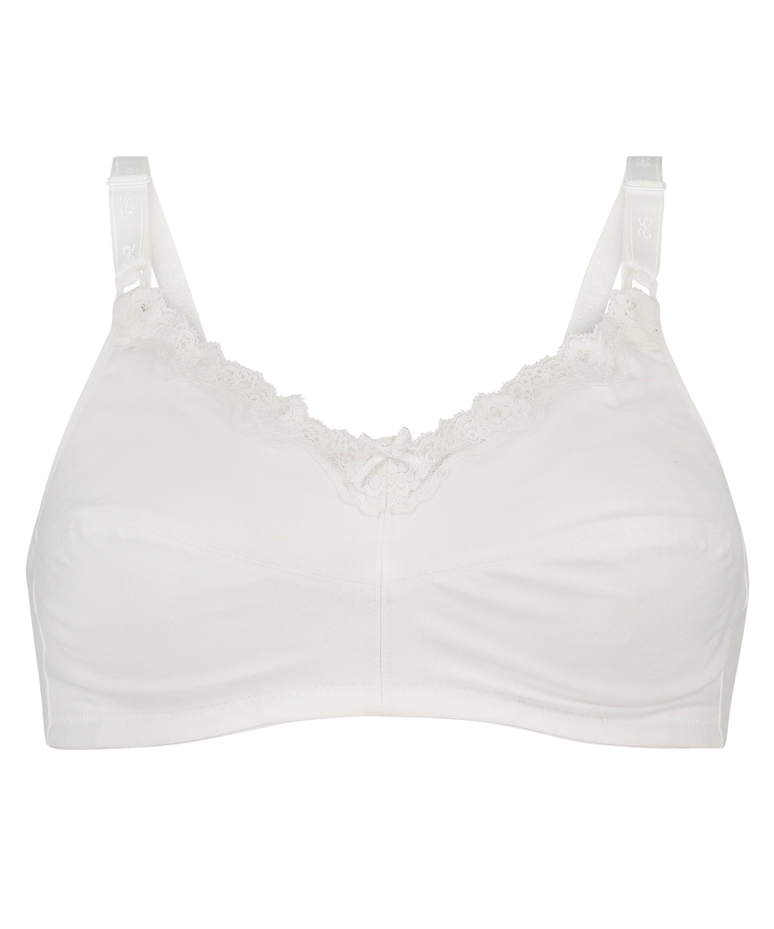 Nieusztywniony biustonosz do karmienia, Biały, main