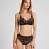 Nieusztywniany biustonosz z fiszbinami Lily, Czarny
