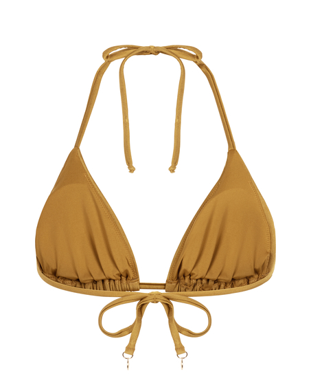 Tr&oacute;jkątna g&oacute;ra od bikini Boho, Ż&oacute;łty