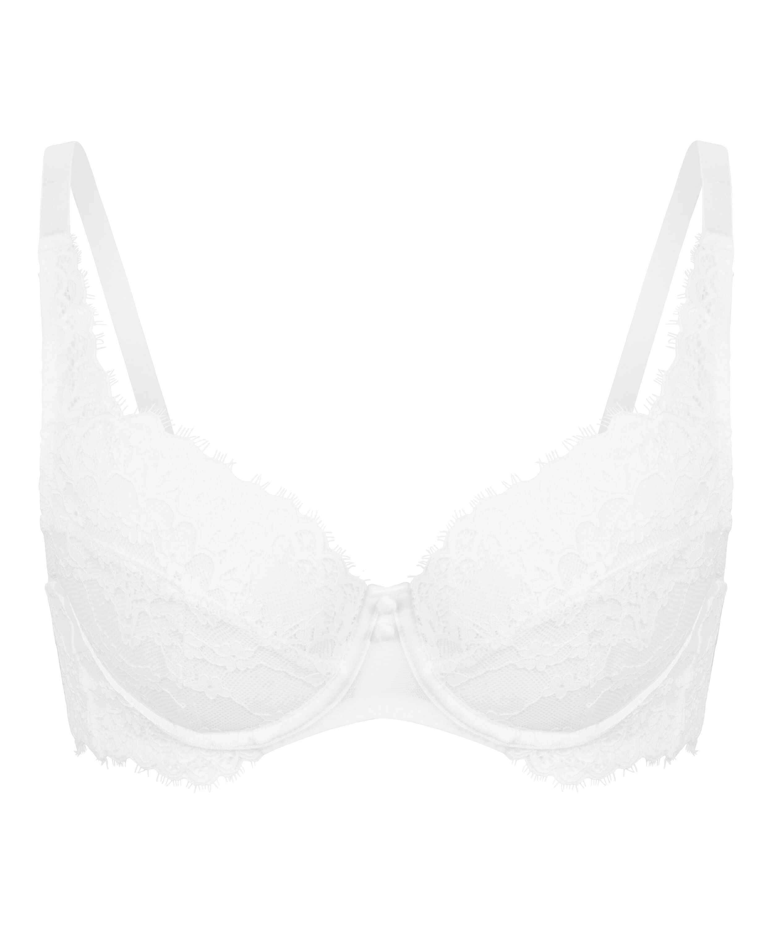 Biustonosz nieusztywniany z fiszbinami Daisy, Biały