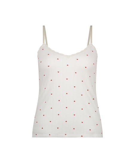 Cami lace top, Biały