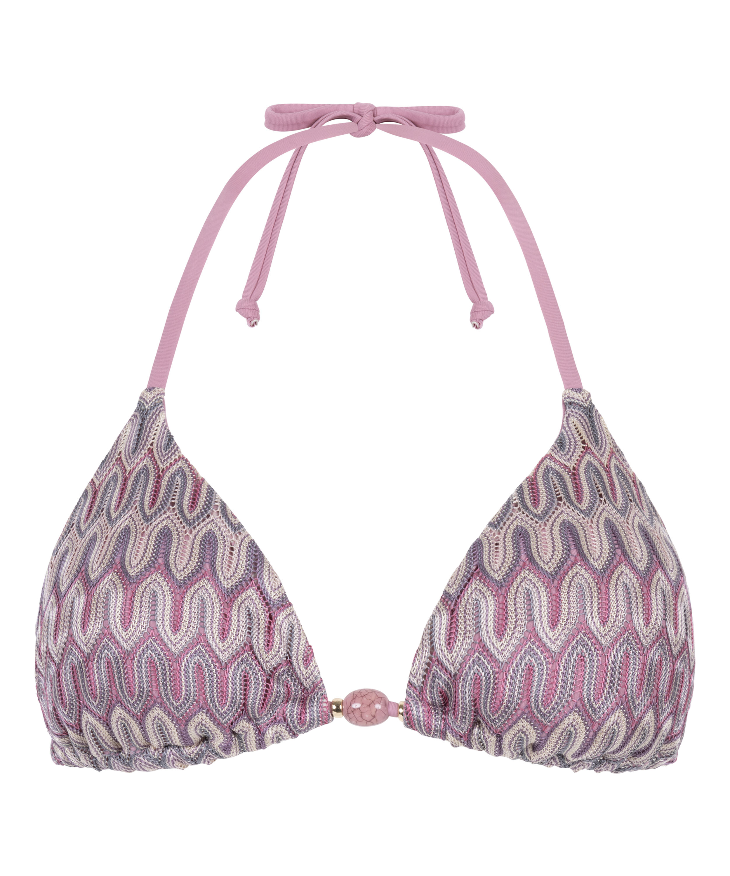 Tr&oacute;jkątny top od bikini Cali, R&oacute;żowy