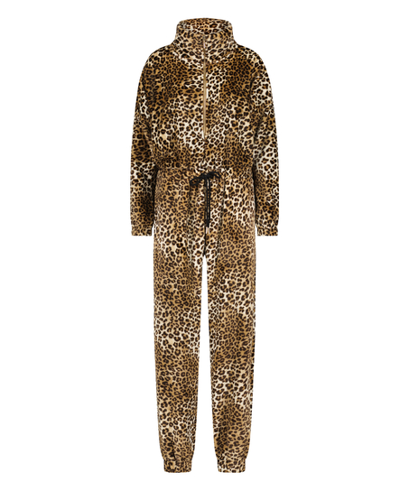 Flanelowy kombinezon, Beżowy