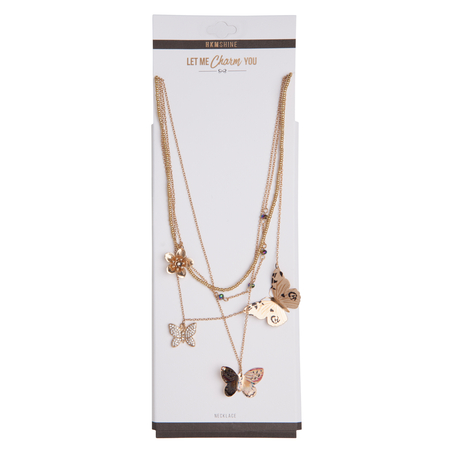 Butterflies Necklace, Ż&oacute;łty