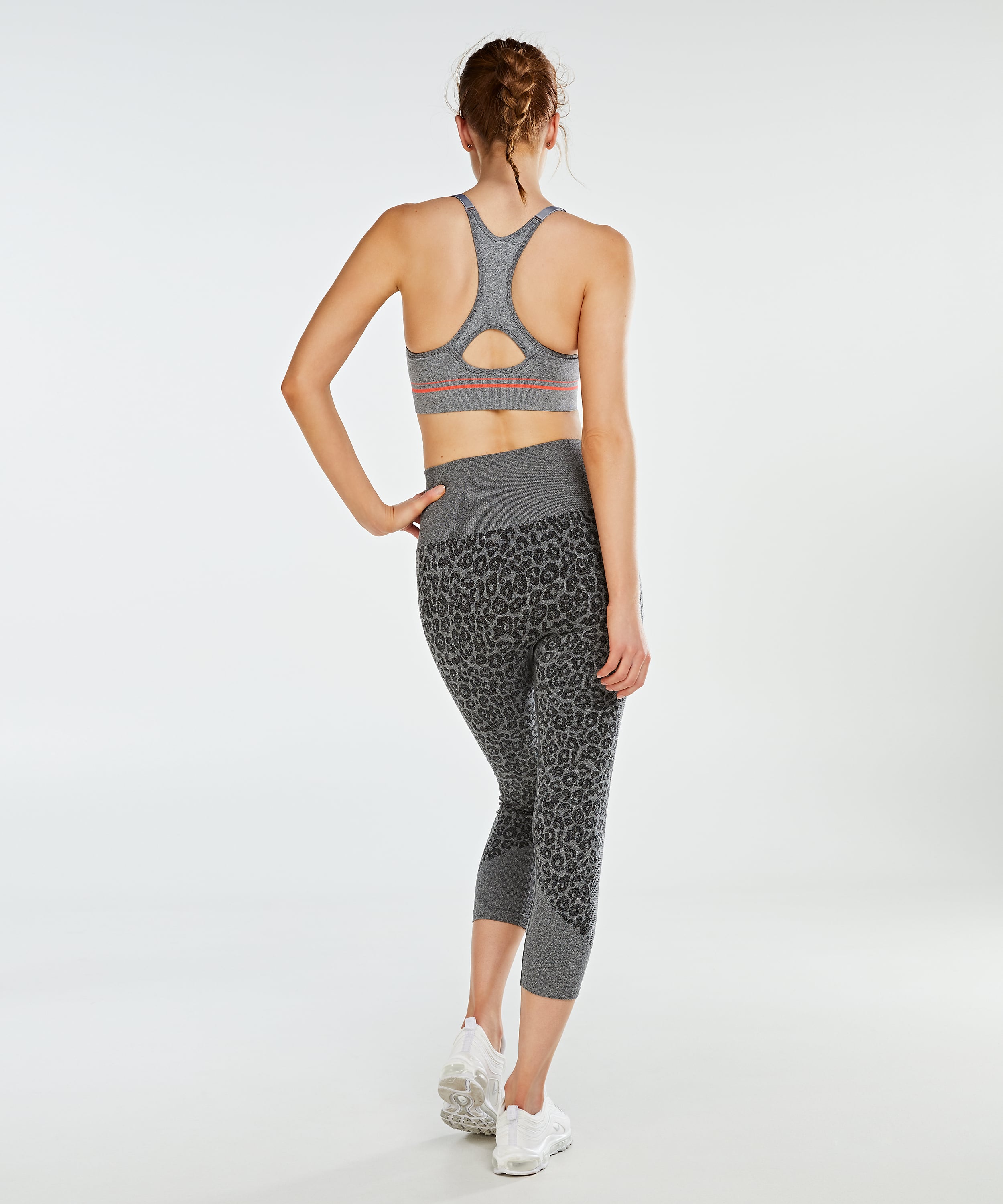 HKMX High Waist Level 3 Capri Leggings, Szary, main