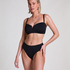 Neoprenowy top od bikini Bandeau, Czarny