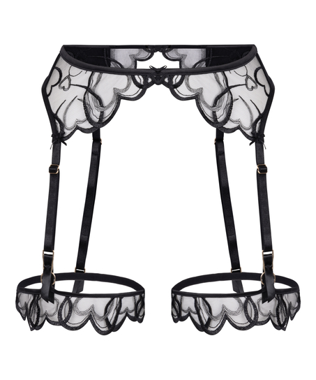 Pas do pończoch Olivia, Czarny