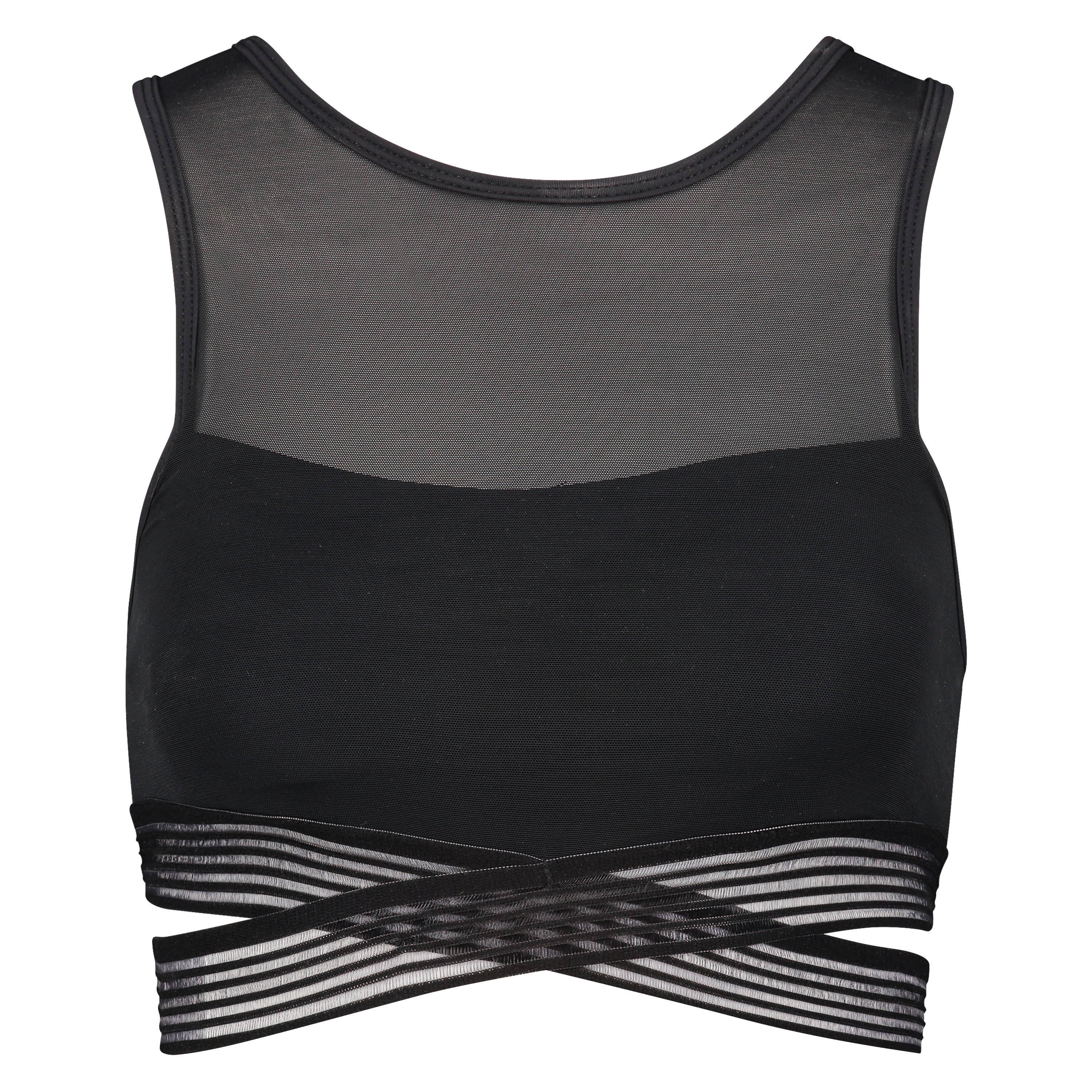 Sportowy biustonosz HKMX - poziom 1, Czarny, main