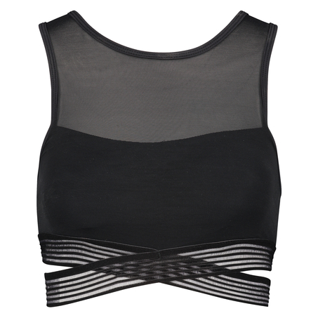 Sportowy biustonosz HKMX - poziom 1, Czarny