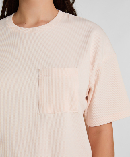 Pyjama Top Waffle, R&oacute;żowy