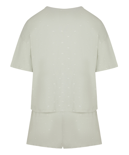 Zestaw piżamowy z bawełny, Zielony