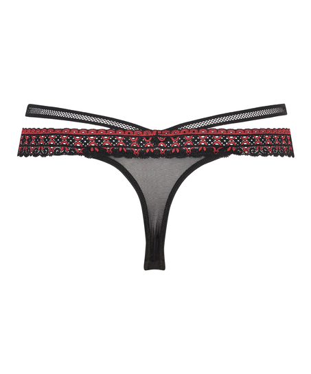 Cantaine low thong, Czarny