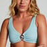 Kr&oacute;tki top bikini Crinkle, Niebieski