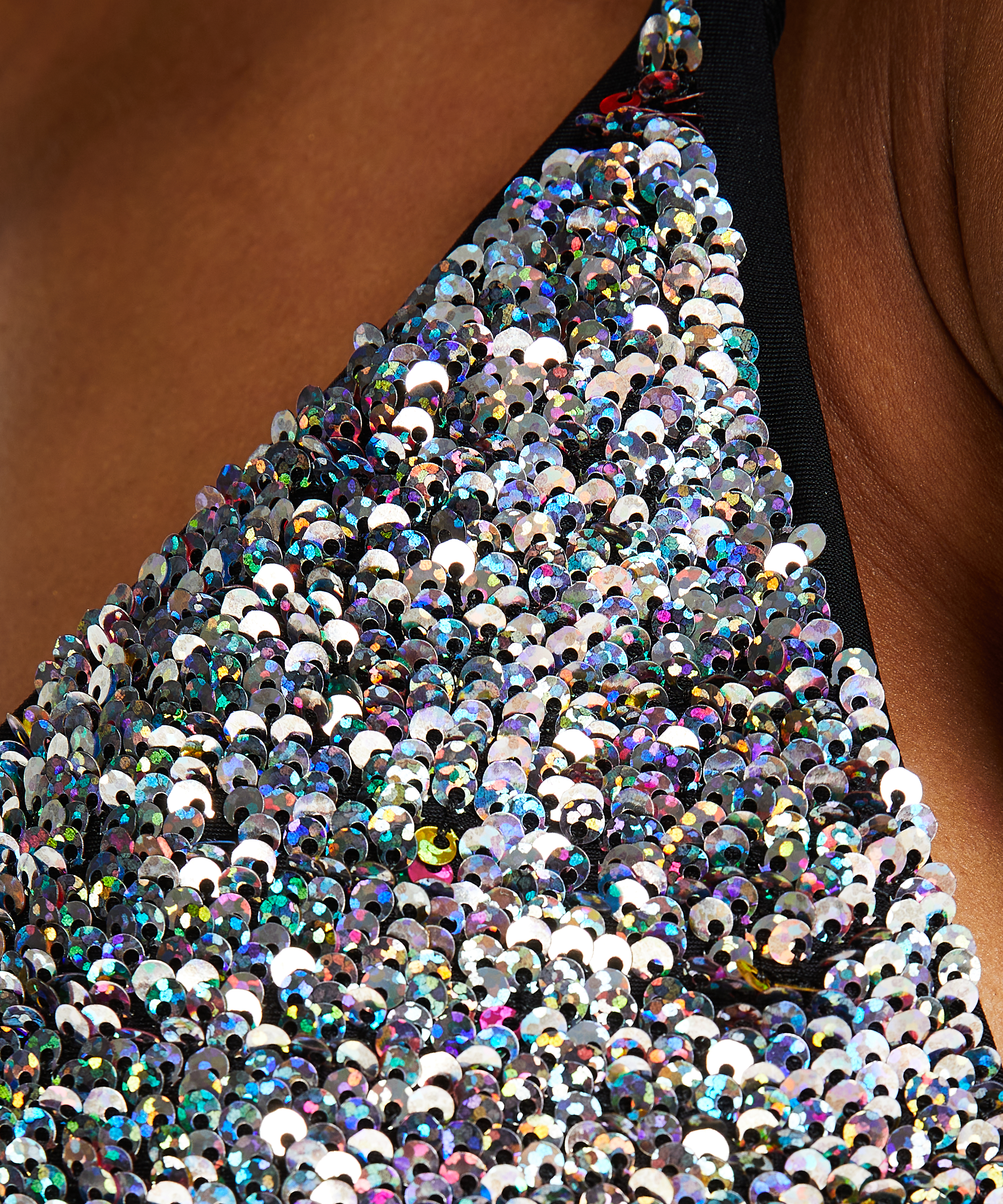 Pride triangle bikini top, Czarny, main