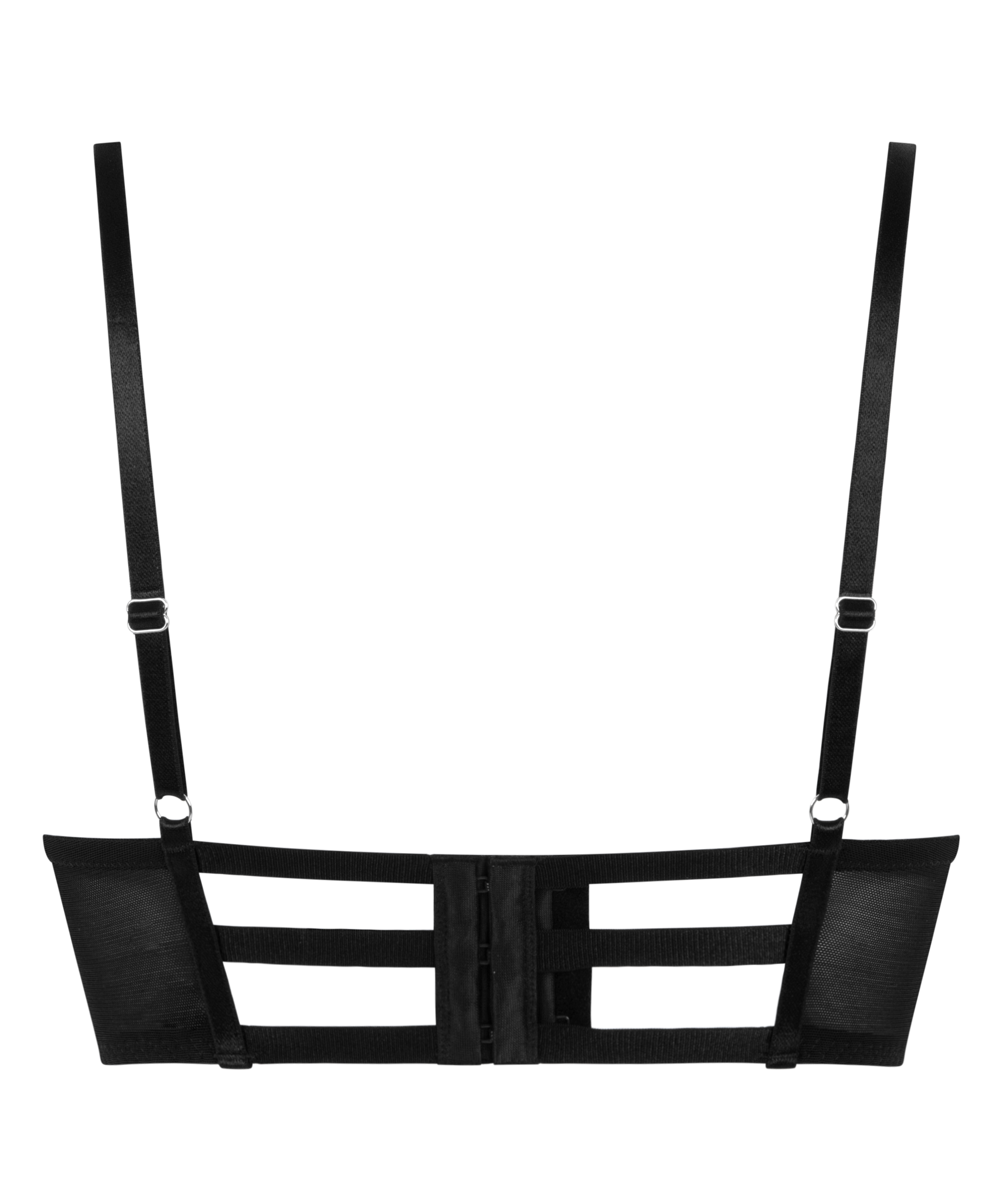 Usztywniany długi biustonosz z fiszbinami Vera, Czarny, main