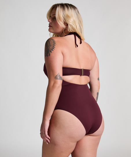 Neoprenowy strój kąpielowy Bandeau, Fioletowy